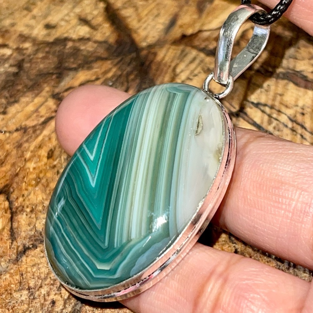 Botswana Agate Pendant 2”